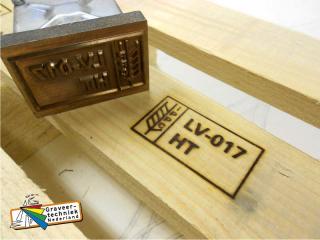 Voorbeeld brandstempel 75x50mm IPPC logo tbv pallets
